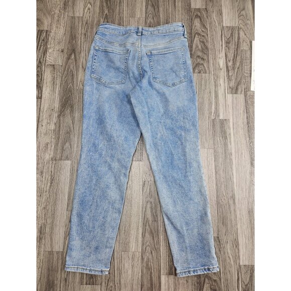 (3/$35) Old Navy Jeans Womens 4 Blue High Rise O.G. Straight Button Fly Denim - Picture 2 of 12